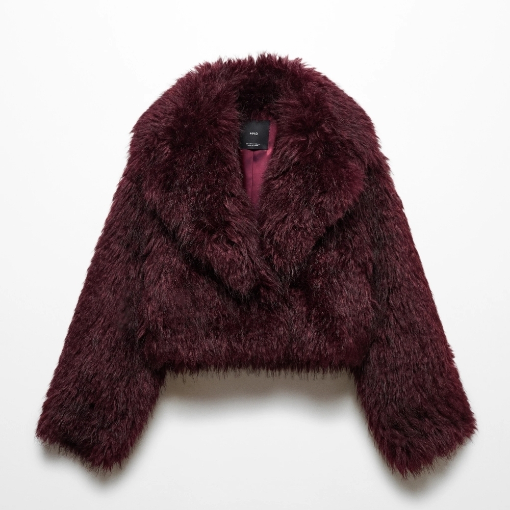 Mango Short fur-effect jacket - Picture 2 of 8
